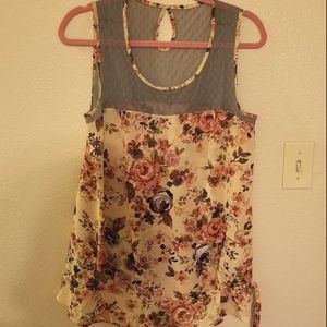 Lilac Expecting maternity drawstring floral blouse